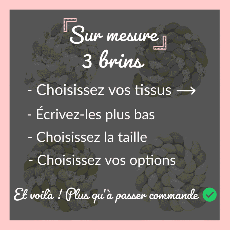 Tresse de lit sur mesure – Tour de lit tressé 3 brins