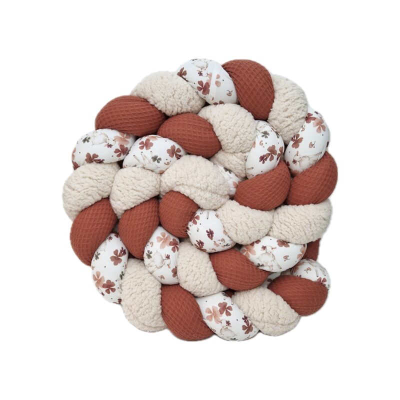 Tresse de lit – Sherpa et paprika – Tour de lit tressé