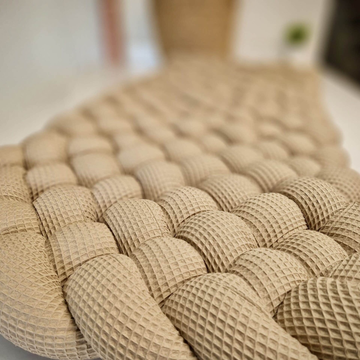 Tapis tressé marron glacé – Plusieurs tailles – Matelas tressé