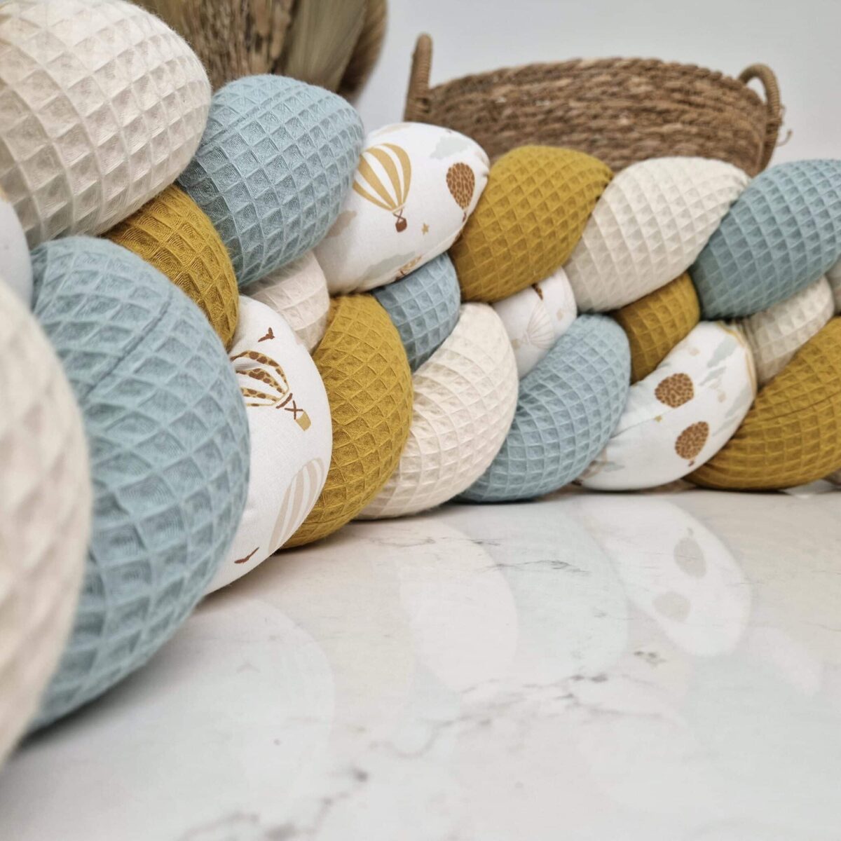 Tresse de lit cabane – Montgolfières peps – Tour de lit bébé 4 brins