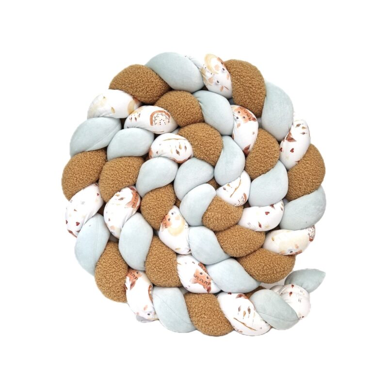 Tresse de lit – Petit renard et menthe lactée – Tour de lit tressé