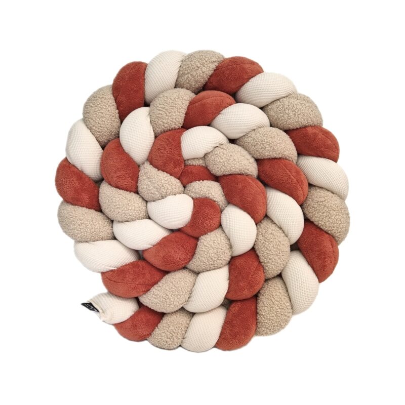 Tresse de lit – Beige et terracotta – Tour de lit tressé