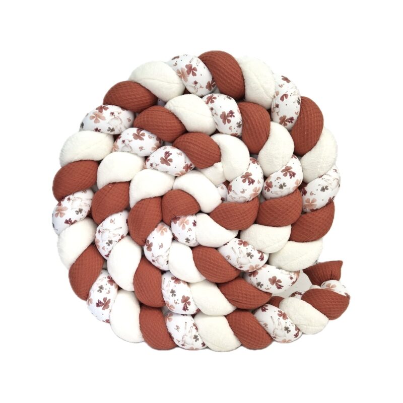 Tresse de lit – Doudou écru et brebis – Tour de lit tressé