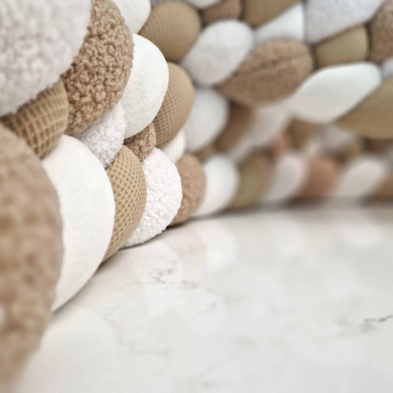 Tresse de lit – Deux couleurs – Tour de lit bébé 4 brins