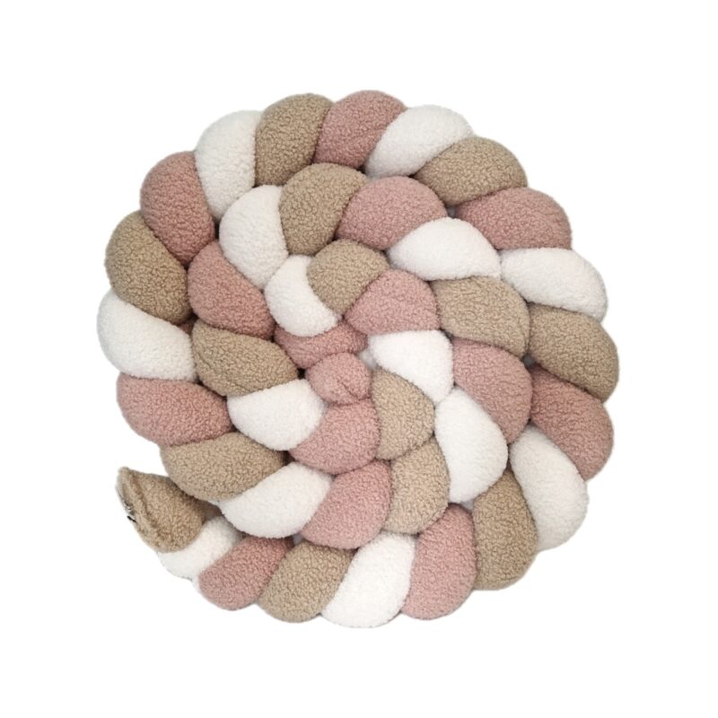 Tresse de lit – Teddy 3 couleurs – Tour de lit tressé