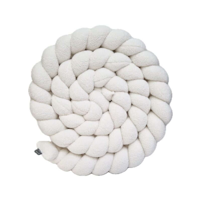 Tresse de lit – Teddy écru – Tour de lit tressé