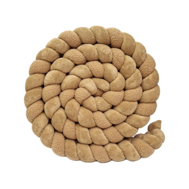 Tresse de lit – Camel 2 textures – Tour de lit tressé