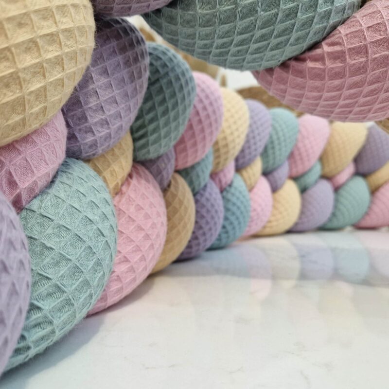 Tresse de lit – Tresse pastel – Tour de lit cabane