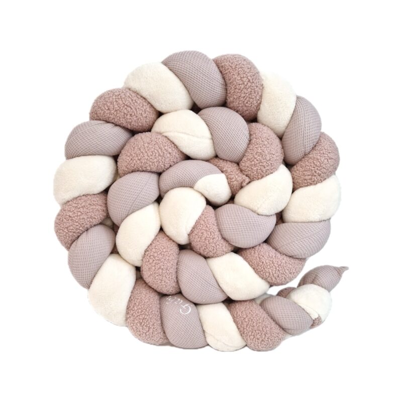 Tresse de lit – Roses et écru – Tresse tour de lit