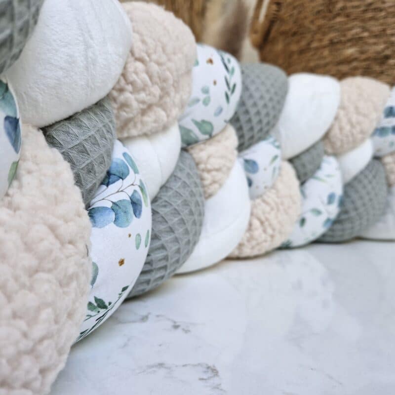 Tresse de lit – Florence et vert de gris – Tour de lit 4 brins