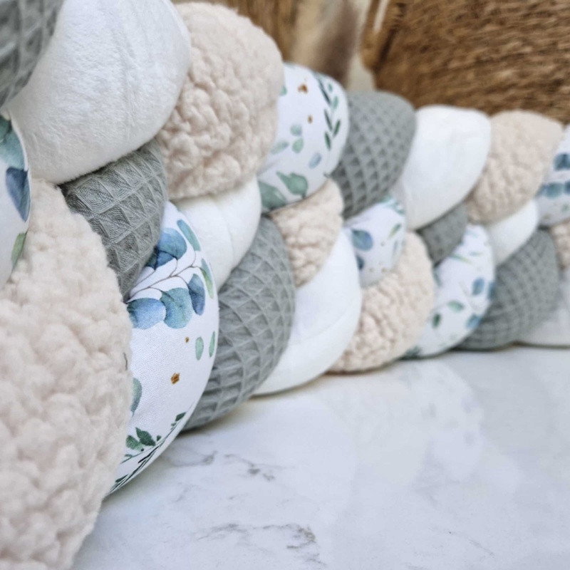 Tresse de lit – Florence et vert de gris – Tour de lit 4 brins