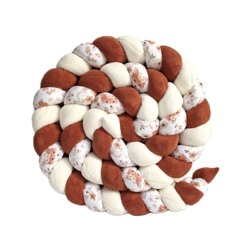Tresse de lit – Terracotta et petit renard – Tresse tour de lit