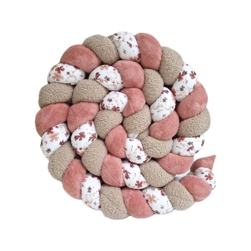 Tresse de lit – Saumon et brebis – Tresse bébé