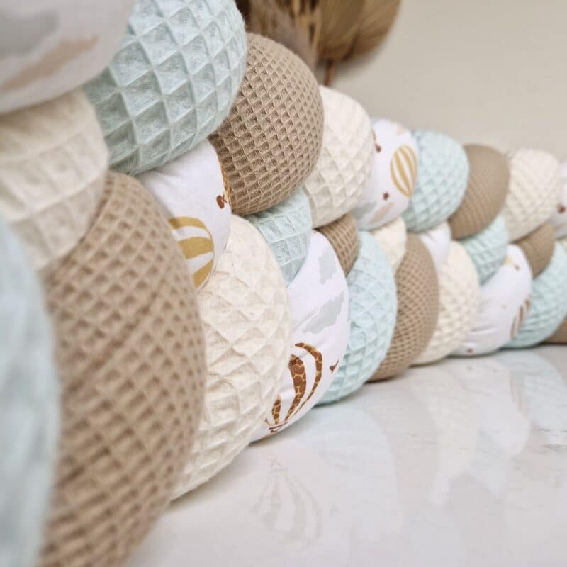 Tresse de lit 4 brins – Glacier et montgolfières – Tresse de lit large