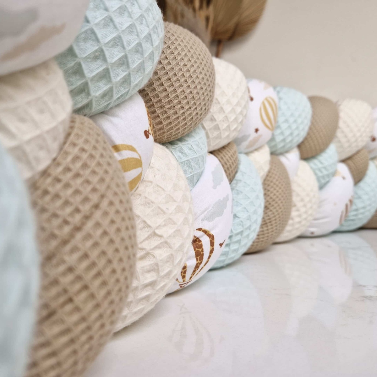 Tresse de lit 4 brins – Glacier et montgolfières – Tresse de lit large