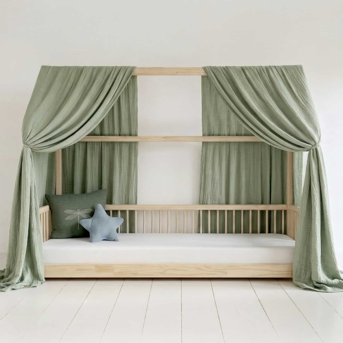 Ciel de lit cabane – kaki