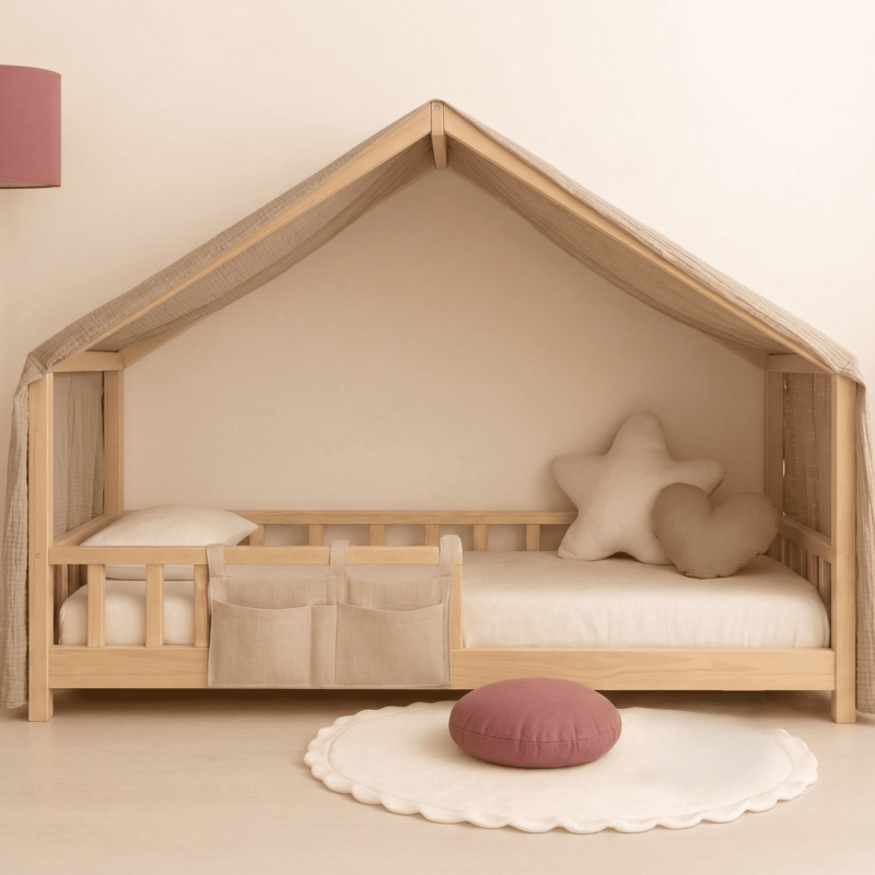 Toile de lit cabane – cappuccino