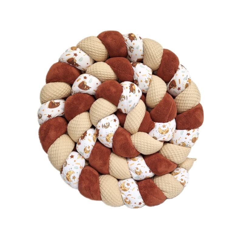 Tresse de lit – Renard 2 et terracotta  – Tour de lit tressé