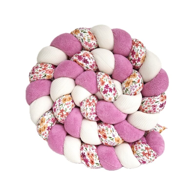 Tresse de lit – Bonbon fleuri – Tour de lit bébé tresse