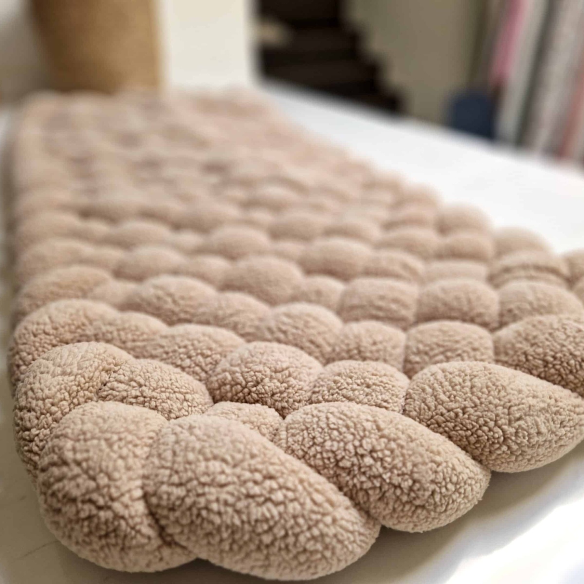 Tapis tressé sherpa ourson – Plusieurs tailles – Matelas tressé