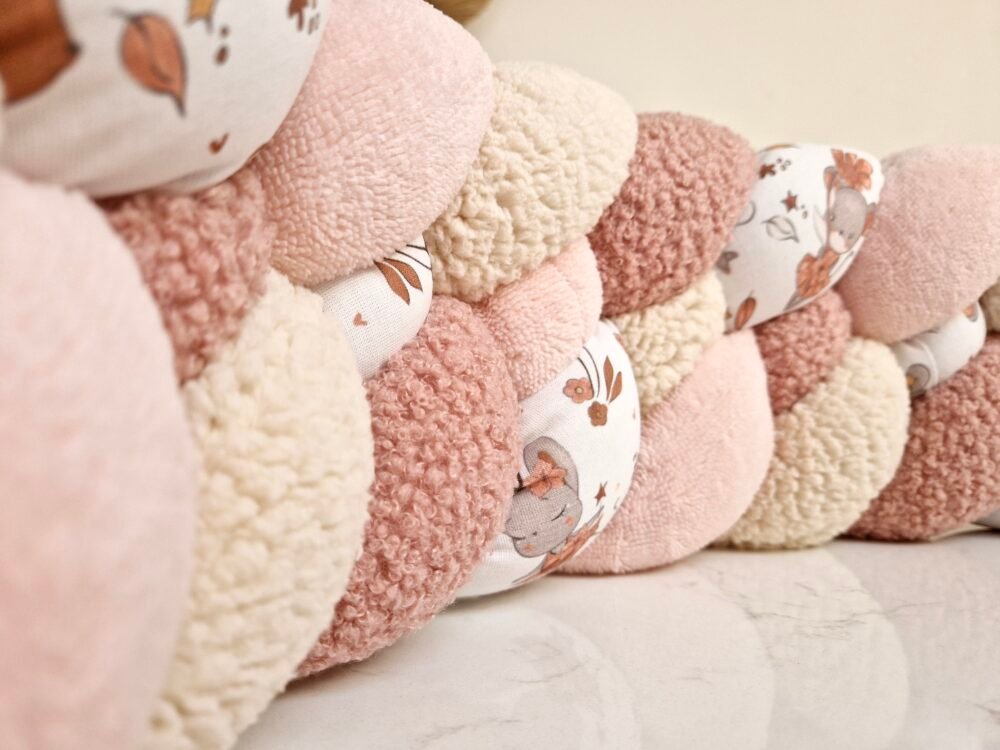 Tresse tour de lit rose