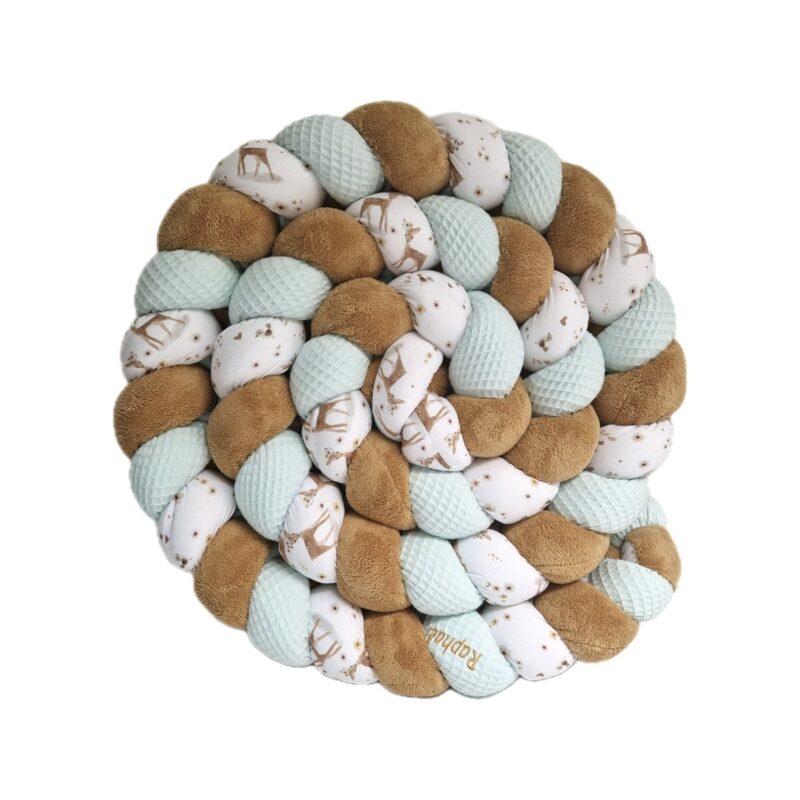 Tresse de lit – Bambi, glacier et camel – Tour de lit tressé