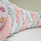 contour de lit tresse rose