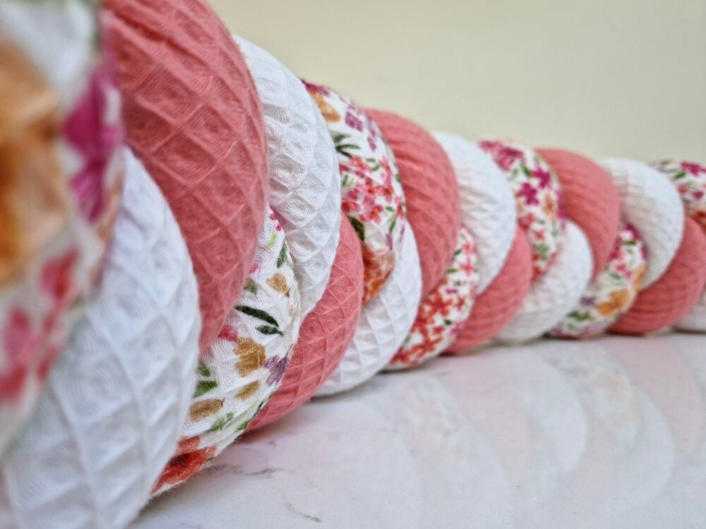 Tresse tour de lit rose corail