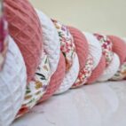 Tresse tour de lit rose corail