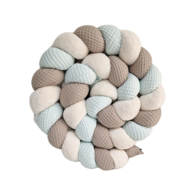 Tresse de lit – Glacier et marron – Tresse bébé