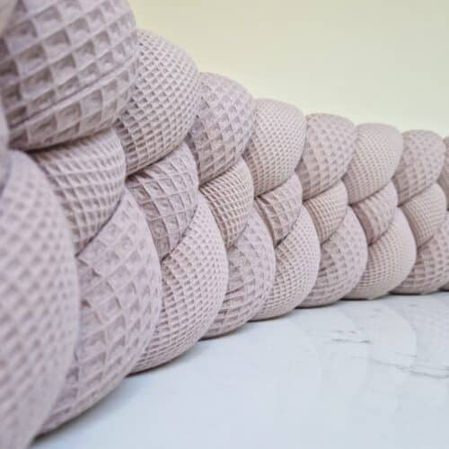 Tresse tour de lit vieux rose