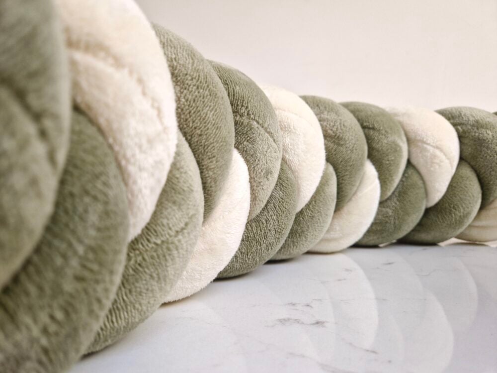 Contour de lit tresse kaki