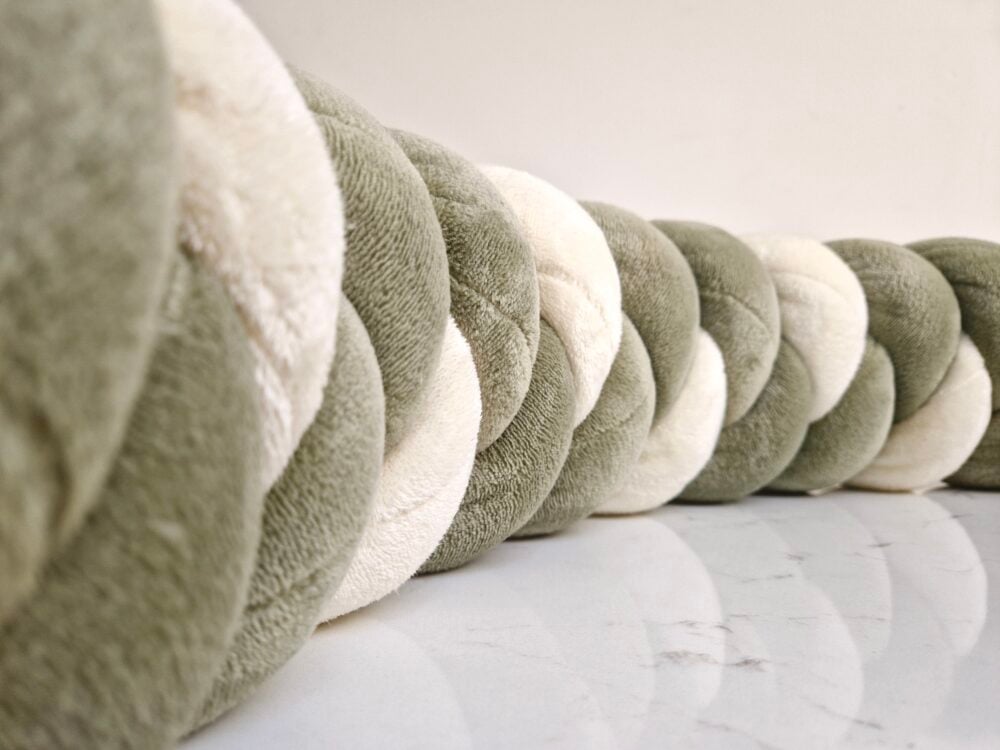 Contour de lit tresse verte