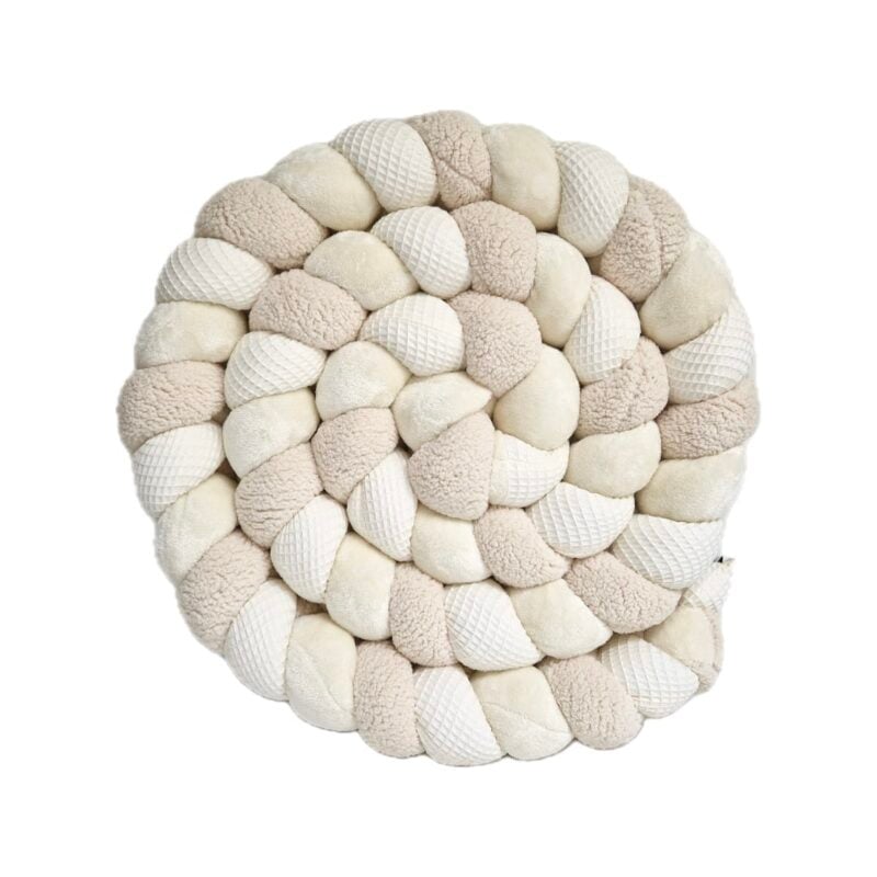 Tresse de lit – Ecru texturée – Tour de lit tressé