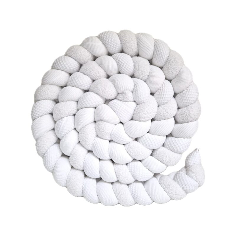 Tresse de lit – Blanche texturée – Tresse bébé