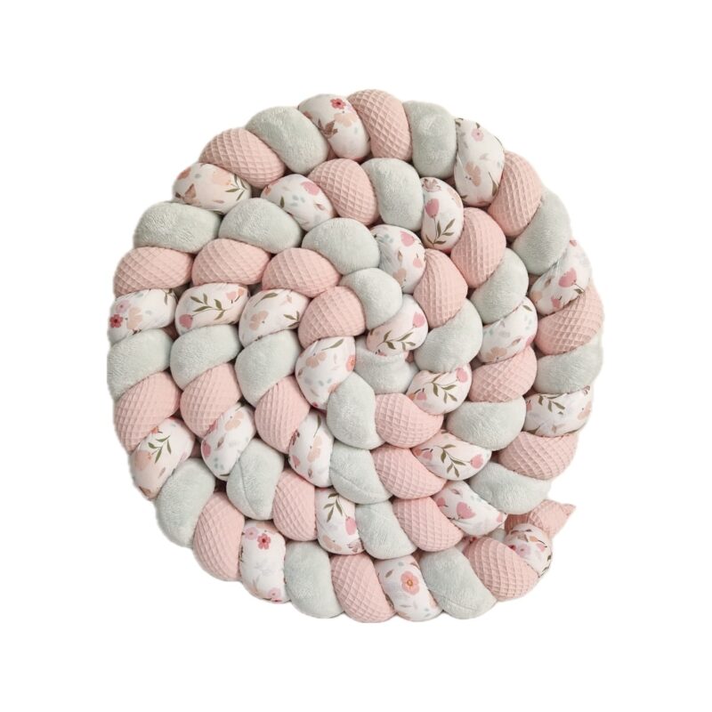 Tresse de lit – Doudou vert d&rsquo;eau et birdy – Tresse tour de lit