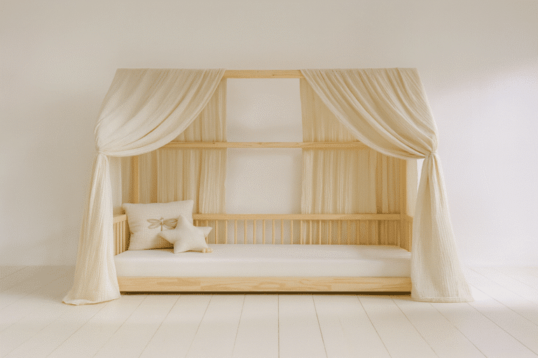 Ciel de lit cabane ecru
