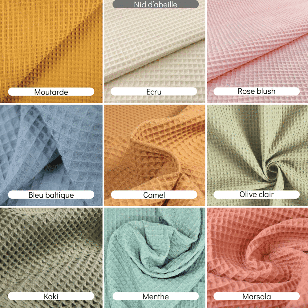 Tissu-sur-mesure-1 Tissus nid d'abeille