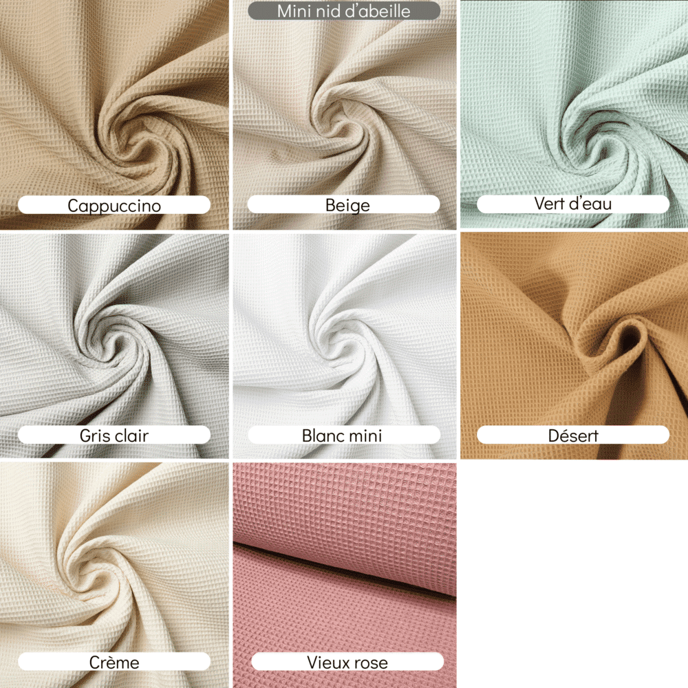 Tissu-sur-mesure-4 Tissus mini nid d'abeille