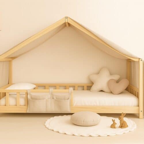 toile de lit beige