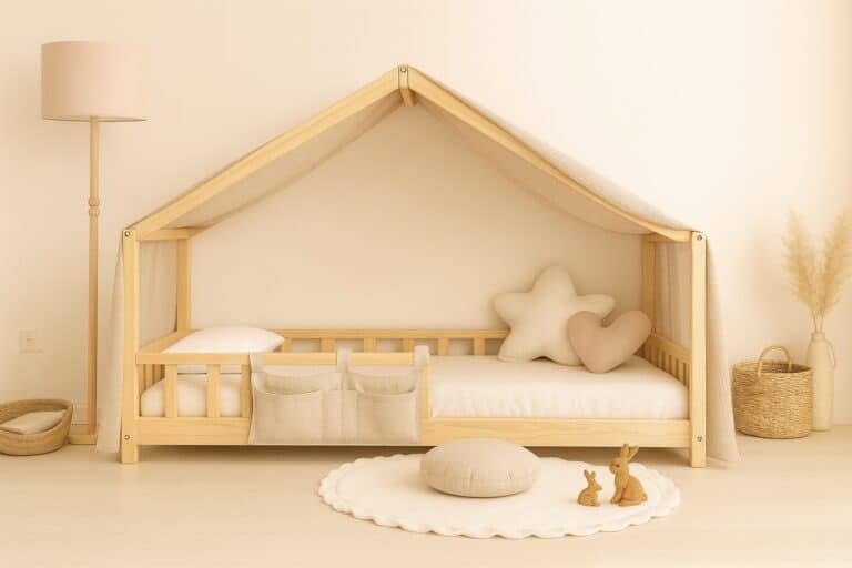 toile de lit beige