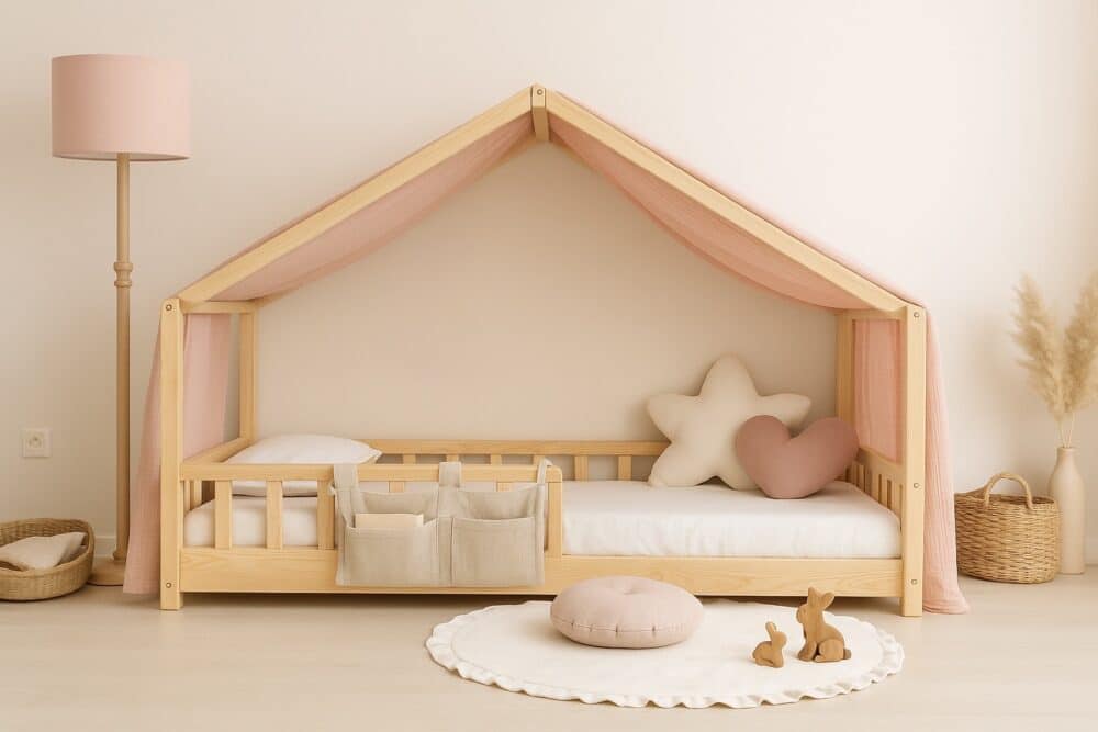 toile de lit rose blush
