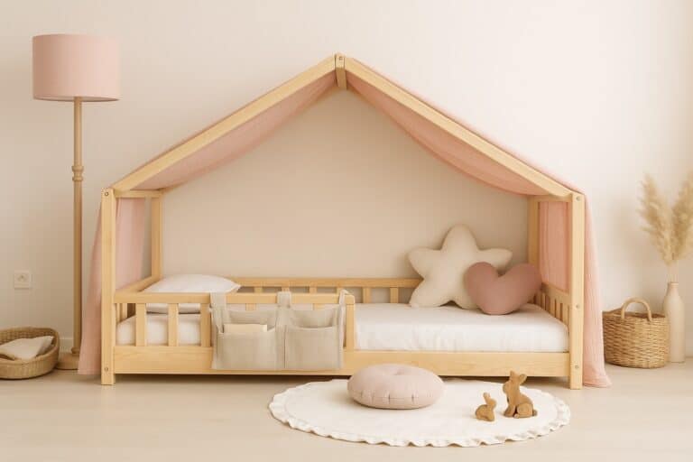toile de lit rose blush
