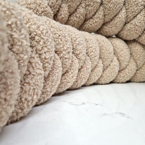 Tresse de lit unie beige