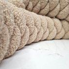 Tresse de lit unie beige