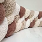 Tresse de lit châtaigne et beige