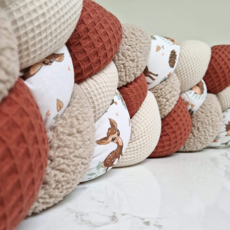 Tresse de lit 4 brins – Hérisson et paprika – Tresse de lit cabane