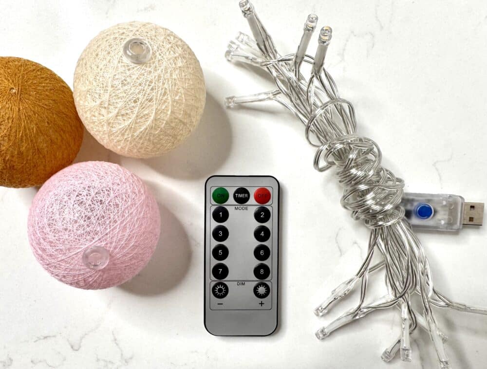 Boule-de-coton-guirlande Guirlande boule de coton