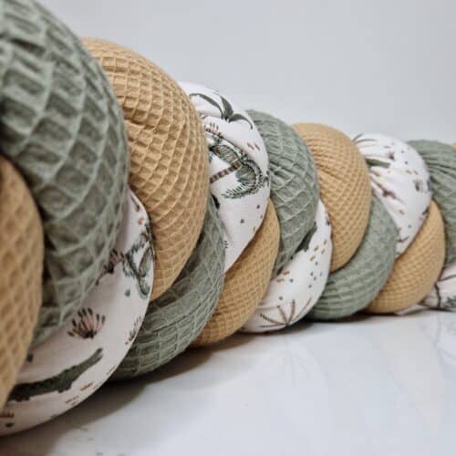 Tresse de lit kaki et camel