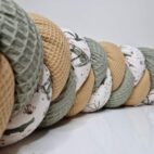 Tresse de lit kaki et camel